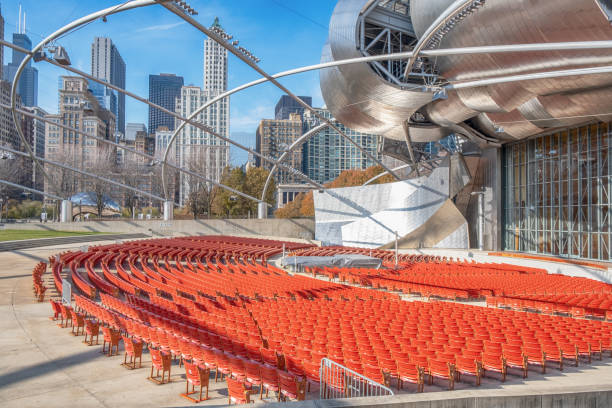 jay pritzker pavilion, chicago, illinois, usa - concert stock pictures, royalty-free photos & images