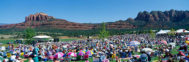 jazz festival crowd - concert stock pictures, royalty-free photos & images