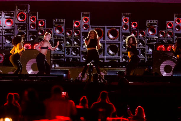 Jennifer Lopez is seen rehearsing for the Global Citizen concert in Central Park on September 24, 2021 in New York City.