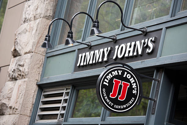 jimmy john's gourmet sandwich shop, seattle - junk food stock pictures, royalty-free photos & images