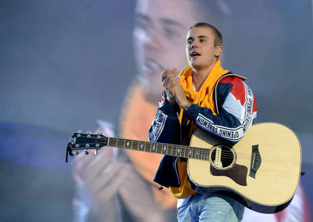 Justin Bieber performs on stage during the One Love Manchester Benefit Concert at Old Trafford Cricket Ground on June 4, 2017 in Manchester, England.