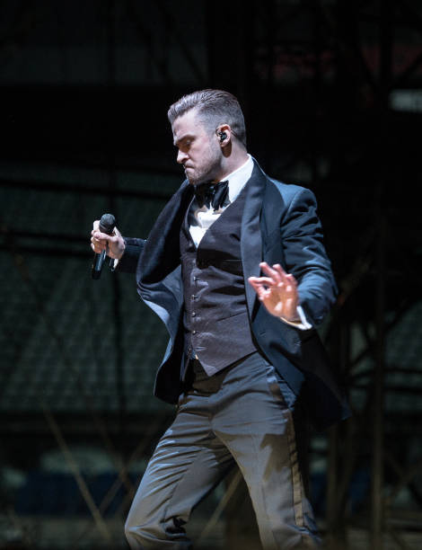 Justin Timberlake performs at Stade de France on April 26, 2014 in Paris, France.