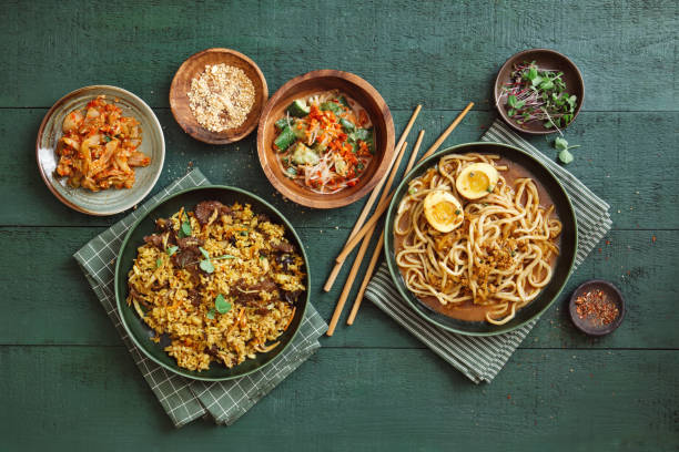 korean dishes - food stock pictures, royalty-free photos & images