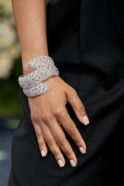 La La Anthony, accessory detail, attends the 2025 Met Gala Celebrating "Superfine: Tailoring Black Style" at Metropolitan Museum of Art on May 05,...