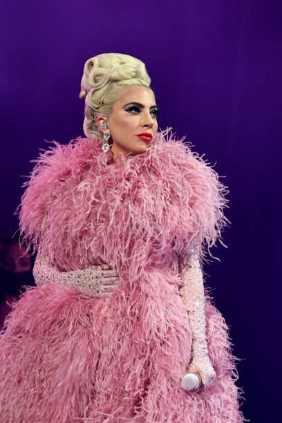 Lady Gaga performs during her 'JAZZ & PIANO' residency at Park MGM on October 14, 2021 in Las Vegas, Nevada.