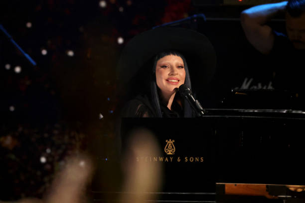 Lady Gaga performs onstage during the FIREAID Benefit Concert for California Fire Relief at Intuit Dome on January 30, 2025 in Inglewood, California.