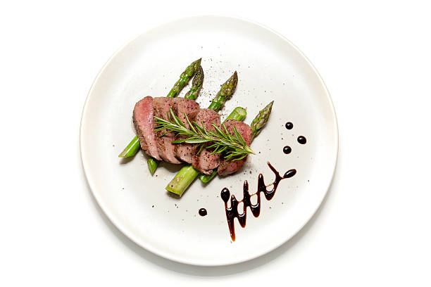 lamb and aparagus - food stock pictures, royalty-free photos & images