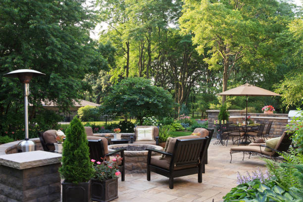 large garden patio - home decoration stock pictures, royalty-free photos & images