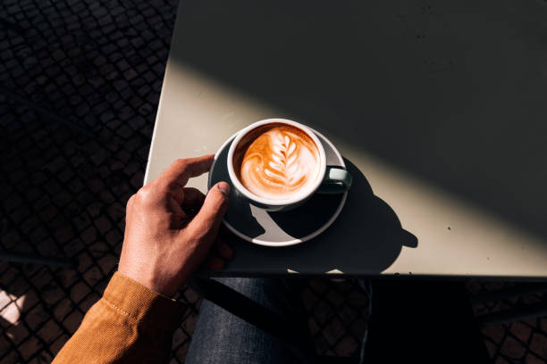 latte art - coffee stock pictures, royalty-free photos & images