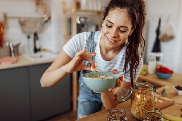 let me taste this gorgeous bowl of cereal - food stock pictures, royalty-free photos & images
