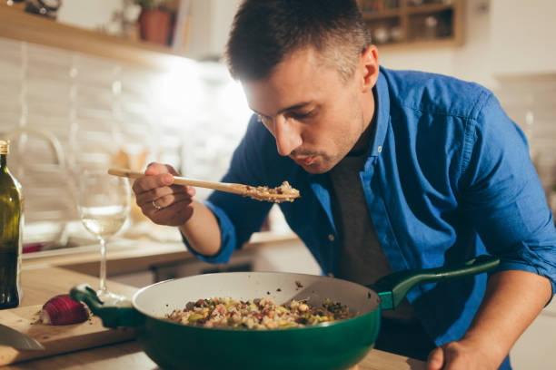 let's taste this risotto - food stock pictures, royalty-free photos & images