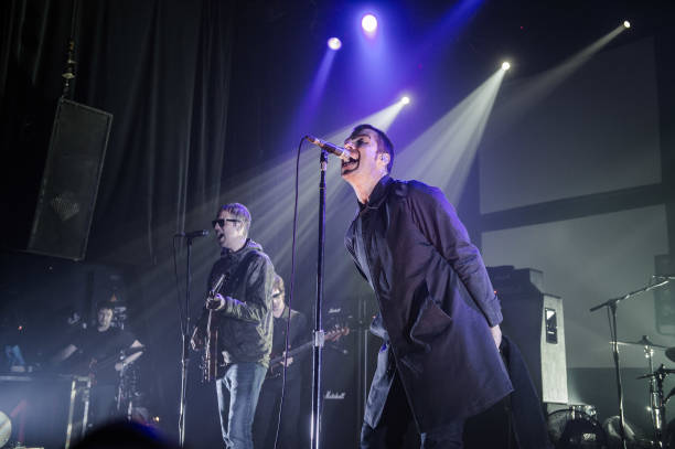 Liam Gallagher from Beady Eye performs at Le Bataclan on February 26, 2014 in Paris, France.