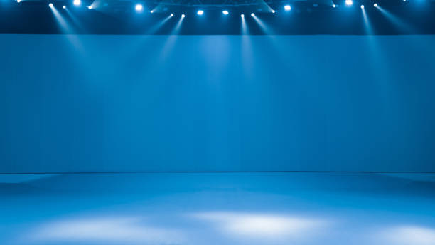 lighting on concert stage - concert stock pictures, royalty-free photos & images