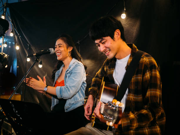 live streaming concert. - concert stock pictures, royalty-free photos & images
