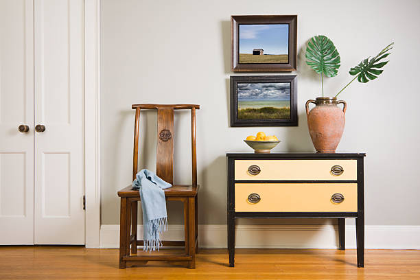 living room with side table in home room interior design - home decoration stock pictures, royalty-free photos & images
