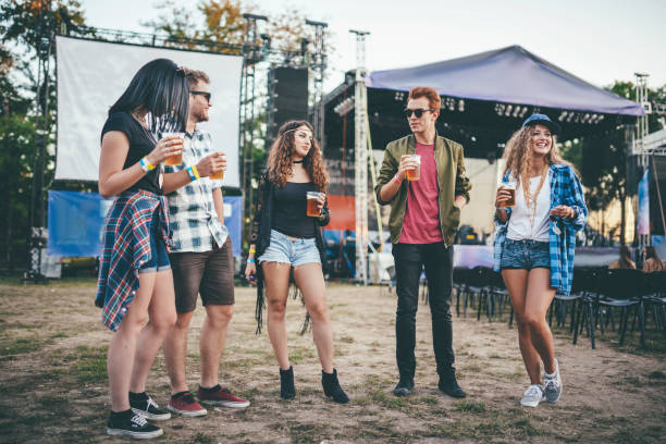 living the festival life - concert stock pictures, royalty-free photos & images