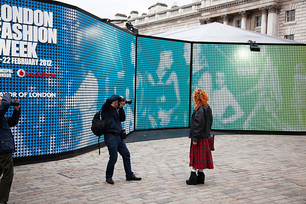 london fashion week - fashion week stock pictures, royalty-free photos & images