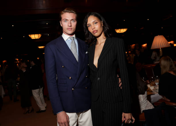 Lucky Blue Smith and Nara Smith at Ralph Lauren RTW Spring 2025 as part of New York Ready to Wear Fashion Week on September 5, 2024 in East Hampton,...