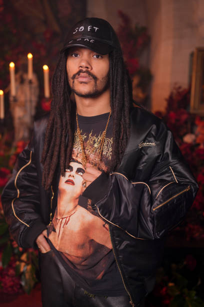 Luka Sabbat at the Willy Chavarria fashion show during Paris Fashion Week Menswear Fall 2025 held at The American Cathedral in Paris on January 24,...