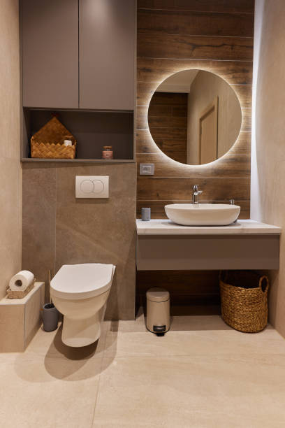 luxury bathroom interior. - home decoration stock pictures, royalty-free photos & images