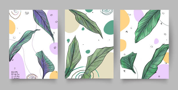 luxury wedding invitation card background with golden line art flower and botanical leaves, organic shapes, watercolor. abstract art background vector design for wedding and vip cover template. - garden decoration stock illus