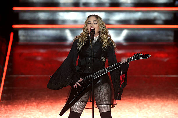 Madonna performs in concert at Rod Laver Arena on March 12, 2016 in Melbourne, Australia.