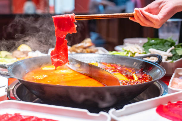 mala chinese food, hot pot - junk food stock pictures, royalty-free photos & images