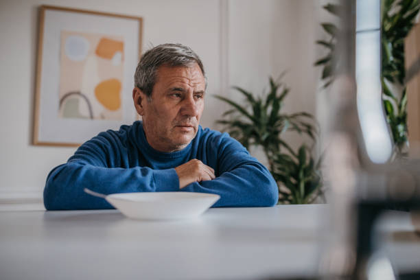 man has no appetite - food stock pictures, royalty-free photos & images