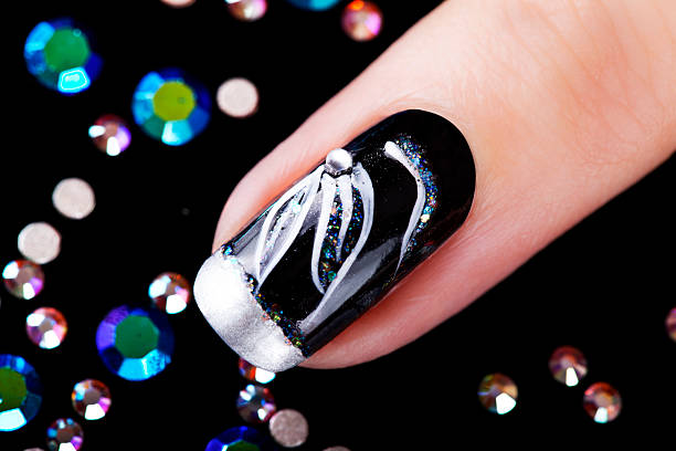 manicure - nails art stock pictures, royalty-free photos & images