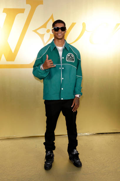 Marcus Rashford attends the Louis Vuitton Menswear Spring/Summer 2024 show as part of Paris Fashion Week on June 20, 2023 in Paris, France.