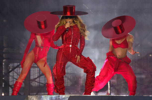 May 29: Beyoncé performs onstage during the “RENAISSANCE WORLD TOUR” at the Tottenham Hotspur Stadium on May 29, 2023 in London, England.