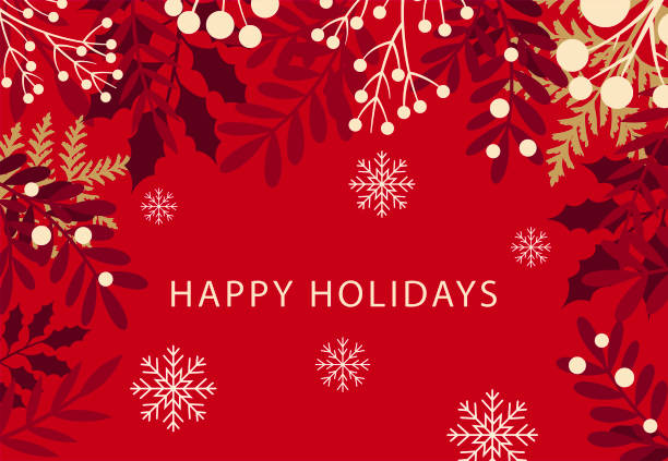 merry christmas background - home decoration stock illustrations