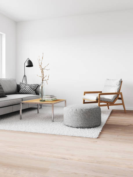 minimalist modern interior - home decoration stock pictures, royalty-free photos & images