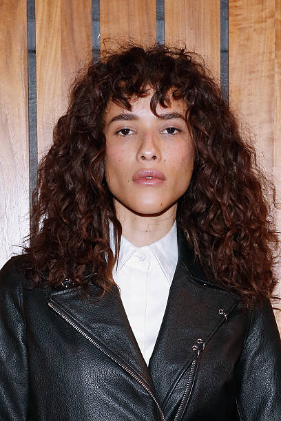 Model poses at the Sandy Liang presentation during the Fall 2016 MADE Fashion Week at The Standard on February 14, 2016 in New York City.