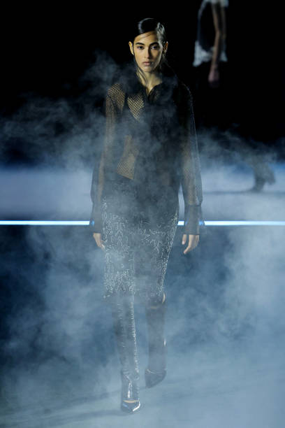 Model presents a creation by Dior for the Womenswear Ready-to-wear Fall-Winter 2025/2026 collection as part of the Paris Fashion Week, in Paris on...