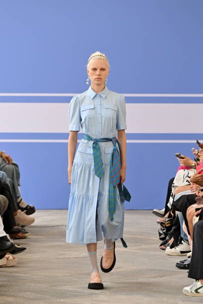 Model walks the runway at the Maryling fashion show during the Milan Fashion Week Womenswear Spring/Summer 2024 on September 20, 2023 in Milan, Italy.