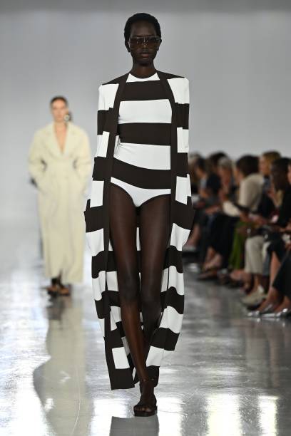 Model walks the runway at the Max Mara fashion show during the Milan Womenswear Spring/Summer 2025 on September 19, 2024 in Milan, Italy.