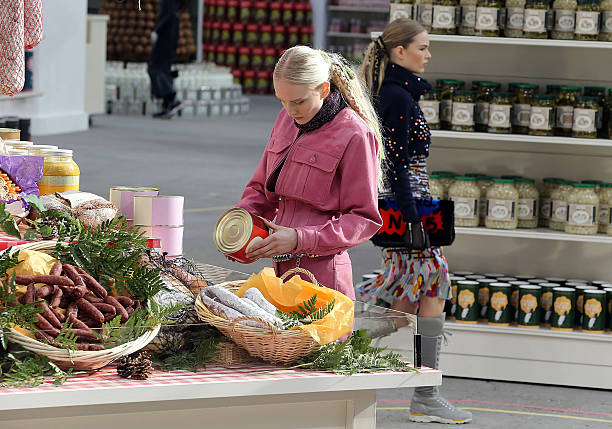 Model walks the runway during the Chanel show as part of the Paris Fashion Week Womenswear Fall/Winter 2014-2015 on March 4, 2014 in Paris, France.