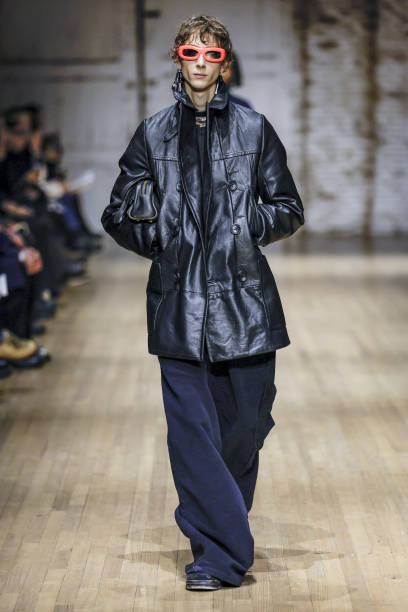 Model walks the runway during the Coach Ready to Wear Fall/Winter 2025-2026 fashion show as part of the New York Fashion Week on February 10, 2025 in...