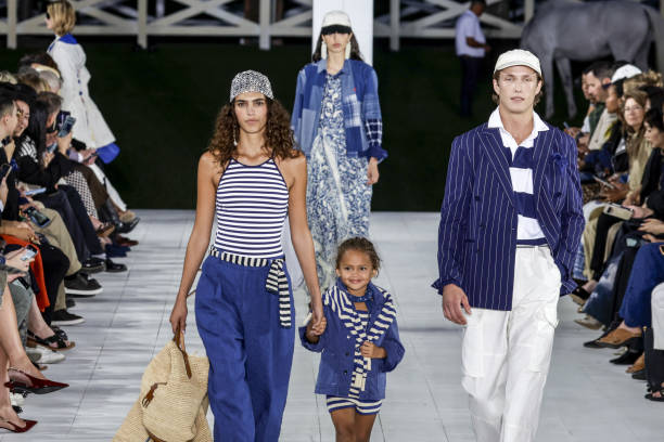 Model walks the runway during the Ralph Lauren Ready to Wear Spring/Summer 2025 fashion show as part of the New York Fashion Week on September 5,...