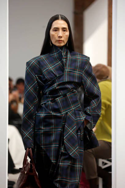 Model walks the runway during the Vautrait Womenswear Fall/Winter 2025-2026 show as part of Paris Fashion Week on March 10, 2025 in Paris, France.