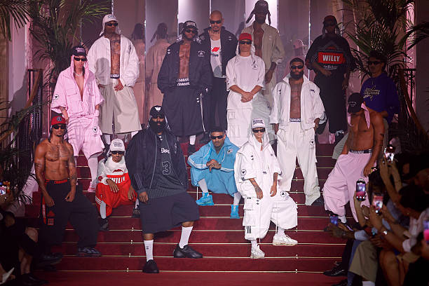 Model walks the runway during the Willy Chavarria Menswear Spring/Summer 2026 show as part of Paris Fashion Week on June 27, 2025 in Paris, France.
