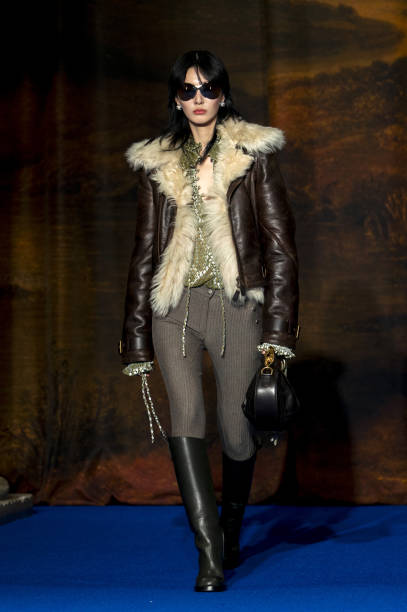 Models on the catwalk during the Burberry show at Tate Britain, London, during London Fashion Week. Picture date: Monday February 24, 2025.