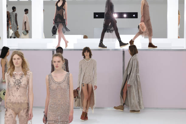 Models walk the runway at the Fendi fashion show during the Milan Womenswear Spring/Summer 2025 on September 17, 2024 in Milan, Italy.