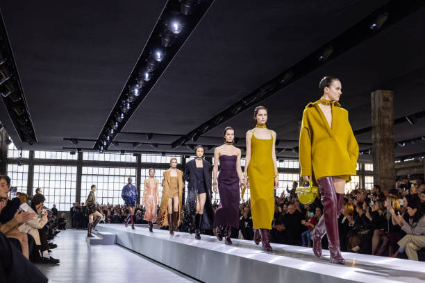 Models walk the runway at the finale of the Gucci Women's Fall Winter 2024 Fashion Show during Milan Fashion Week Womenswear Fall/Winter 2024-2025 at...