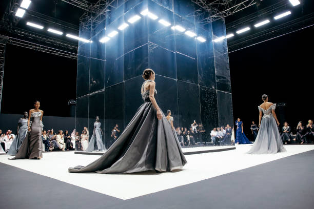 Models walk the runway during the Adnan Akbar show at Riyadh Fashion Week October 17, 2024 in Riyadh, Saudi Arabia.