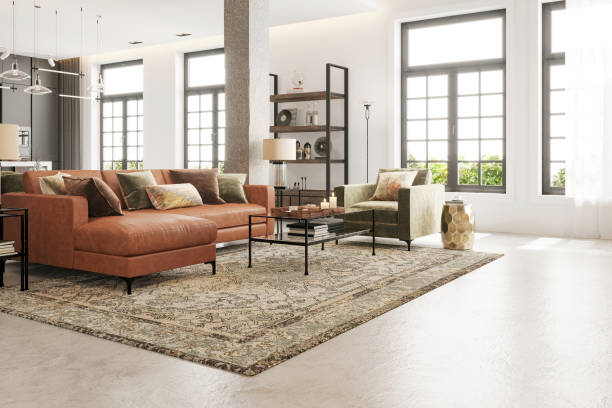 modern apartment living room interior - home decoration stock pictures, royalty-free photos & images