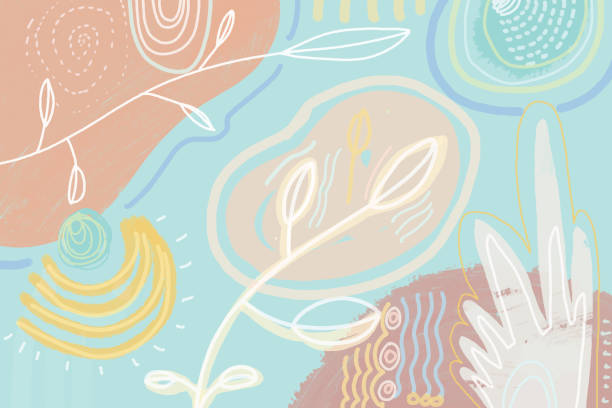 modern floral pattern - garden decoration stock illustrations