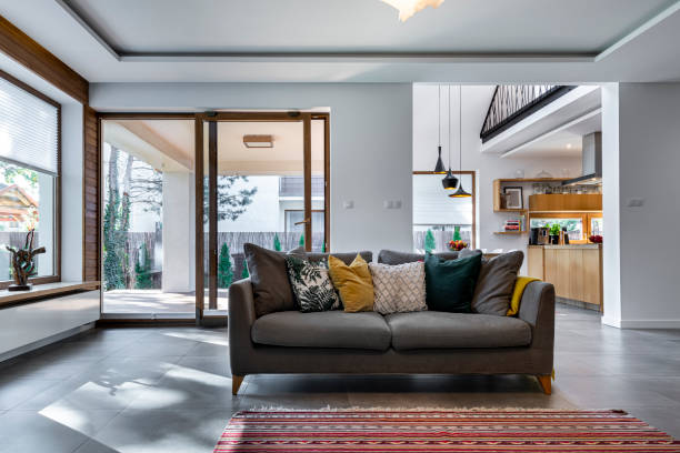 modern living room - fashion stock pictures, royalty-free photos & images