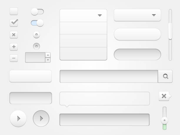 modern vector collection of multimedia web elements - fashion stock illustrations